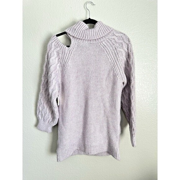 Anthropologie Pilcro Sweater Womens Size XS Boho Open Shoulder Cable Knit Tunic - Picture 2 of 9